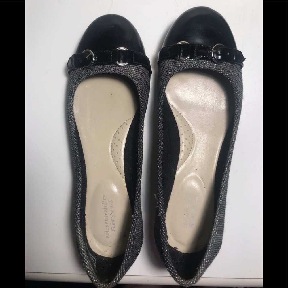 Solesensability Flex size 6.5 black flats for work